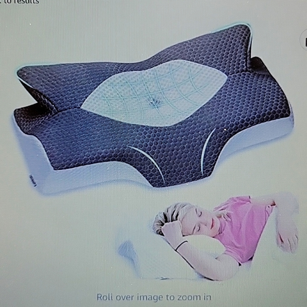Elviros Standard Cervical Memory Foam Contour Pillow Gray  Ergonomic Ortho NEW…